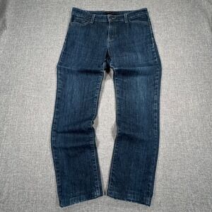 Levis Mid Rise Skinny Jeans Womens 12M (Hemmed) Dark Wash Blue‎ Stretch Denim